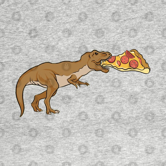 T-Rex Going After a Piece of Pepperoni Pizza by JoeHx